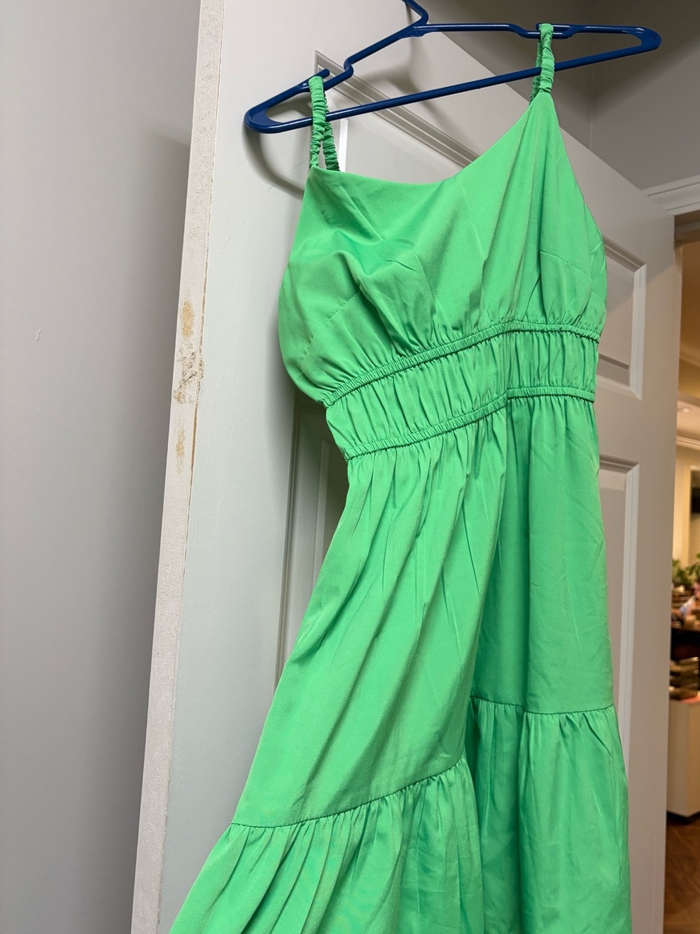 Charlotte Russe Bright Green Spaghetti Strap Mini Dress